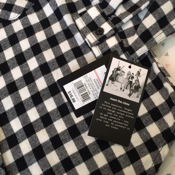 NWTGirls art class checkered shirt - Picture 4 of 4